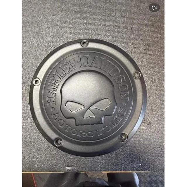 Derby Cover, Modelo Willie G Skull, marca Harley Davidson,  PN 25700740, 1978 6
