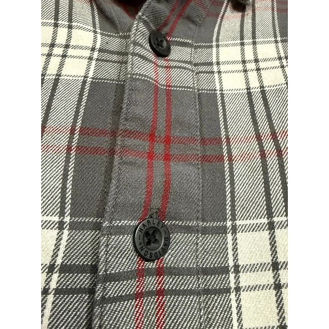 Camisa manga larga marca Harley Davidson, color a cuadros, Talla XL 1983 5