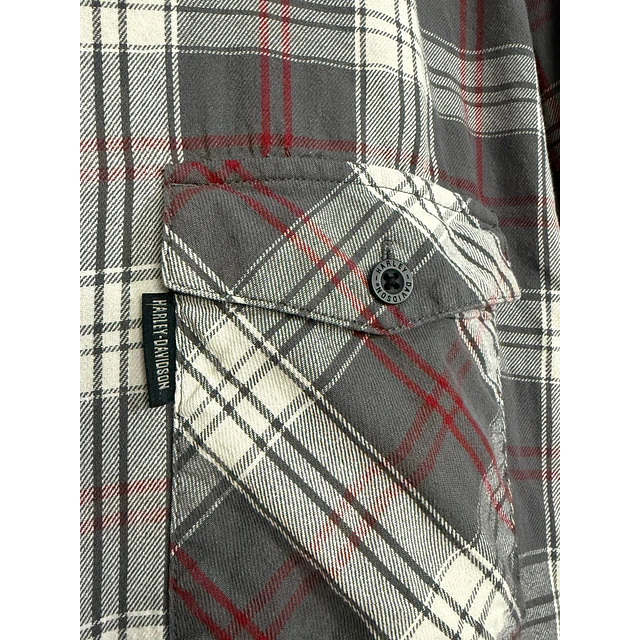 Camisa manga larga marca Harley Davidson, color a cuadros, Talla XL 1983 4