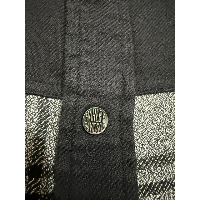 Camisa casual marca Harley Davidson, color negro y gris, Talla XL 1985 5