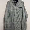 Camisa manga larga marca Harley Davidson, color gris a cuadros, Talla XL 1986 1