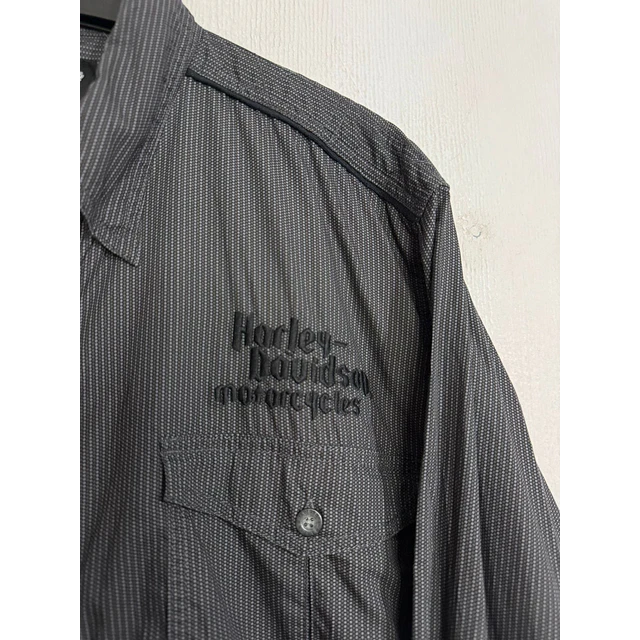 Camisa manga larga marca Harley Davidson, color negro, Talla XL 1987 6
