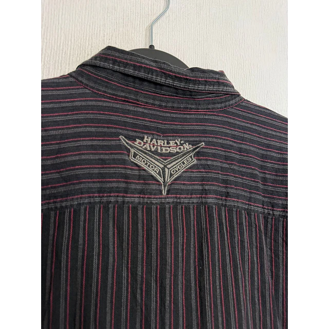 Camisa manga larga marca Harley Davidson, multicolor a lineas, Talla XL 1988 4
