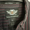 Camisa manga larga marca Harley Davidson, multicolor a lineas, Talla XL 1988 3