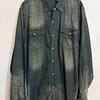 Camisa manga larga marca Harley Davidson, tela denin jeans, Talla XL 1987 1
