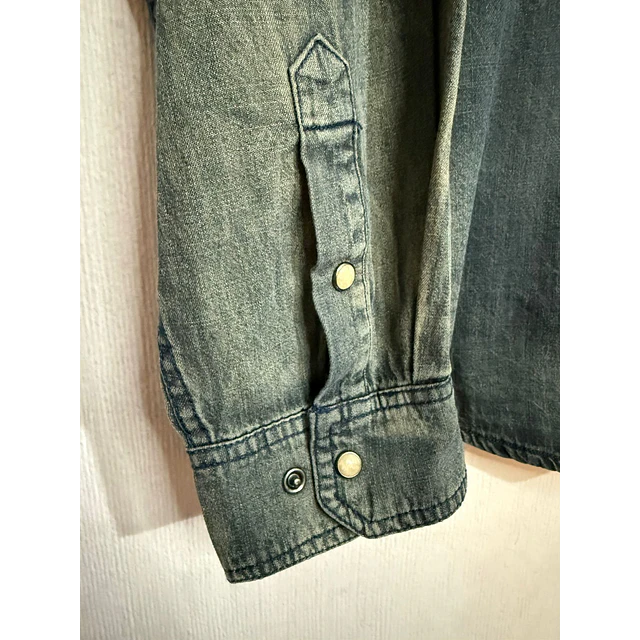 Camisa manga larga marca Harley Davidson, tela denin jeans, Talla XL 1987 4