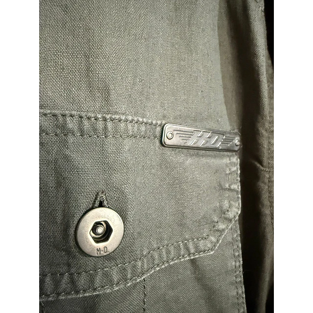 Camisa manga larga marca Harley Davidson, color gris, Talla XL 1990 4