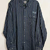 Camisa manga larga marca Harley Davidson, color azul a lineas Talla XL 1991 1