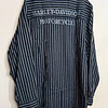 Camisa manga larga marca Harley Davidson, color azul a lineas Talla XL 1991 2