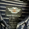 Camisa manga larga marca Harley Davidson, color azul a lineas Talla XL 1991 8
