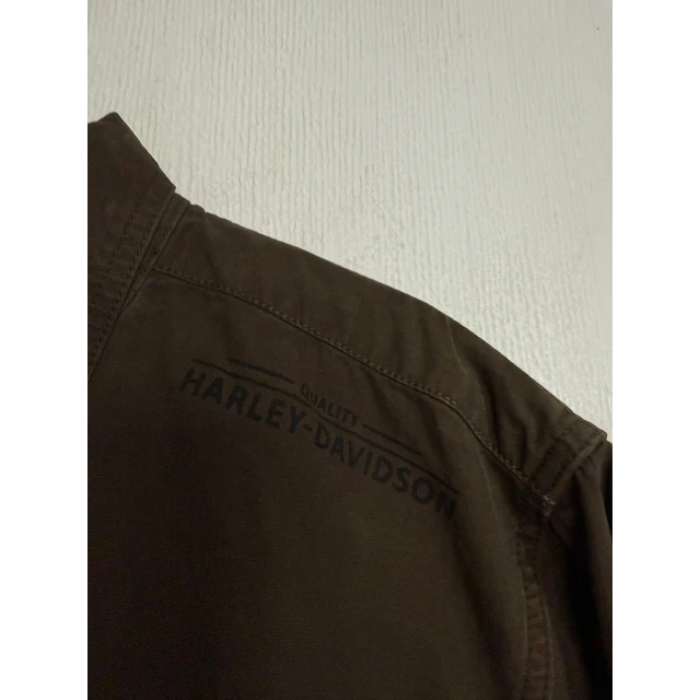 Camisa manga larga marca Harley Davidson, color café, Talla XL 1993 6