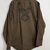 Camisa manga larga marca Harley Davidson, color café, Talla XL 1993 2