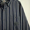 Camisa manga larga marca Harley Davidson, color azul a lineas, Talla XL 1994 2