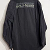 Camisa manga larga marca Harley Davidson, color negra, Talla XL 1995 2