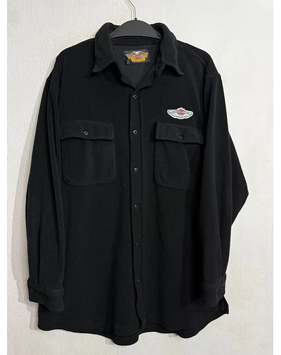 Camisa manga larga marca Harley Davidson, color negro polar, Talla XL 1997