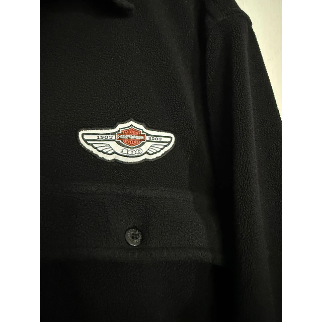 Camisa manga larga marca Harley Davidson, color negro polar, Talla XL 1997 3