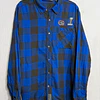 Camisa manga larga marca Harley Davidson, color azul y negro a cuadros, Talla XL 1998 1