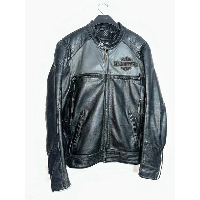 Chaqueta cuero marca Harley Davidson, modelo Legendary, talla M, 2000 1