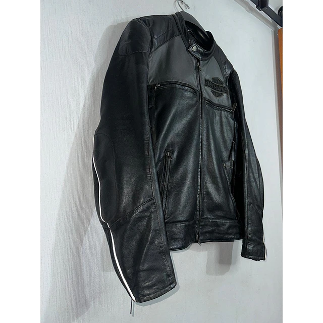 Chaqueta cuero marca Harley Davidson, modelo Legendary, talla M, 2000 7