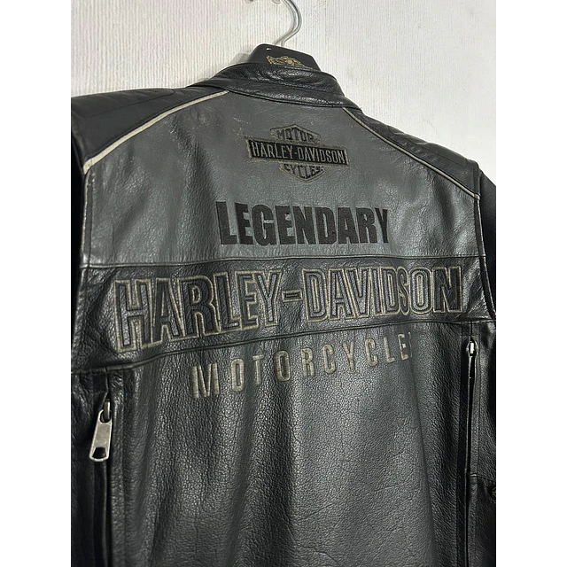 Chaqueta cuero marca Harley Davidson, modelo Legendary, talla M, 2000 16