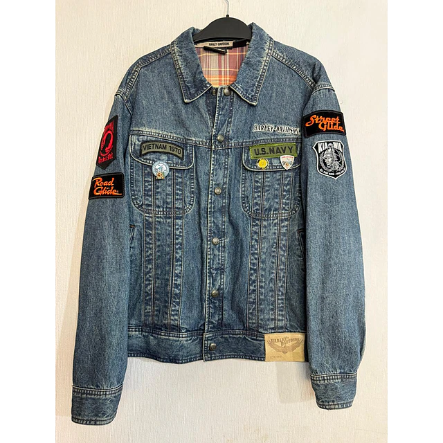 Chaqueta Denin Jeans hombre Harley Davidson, Talla M 2001 1