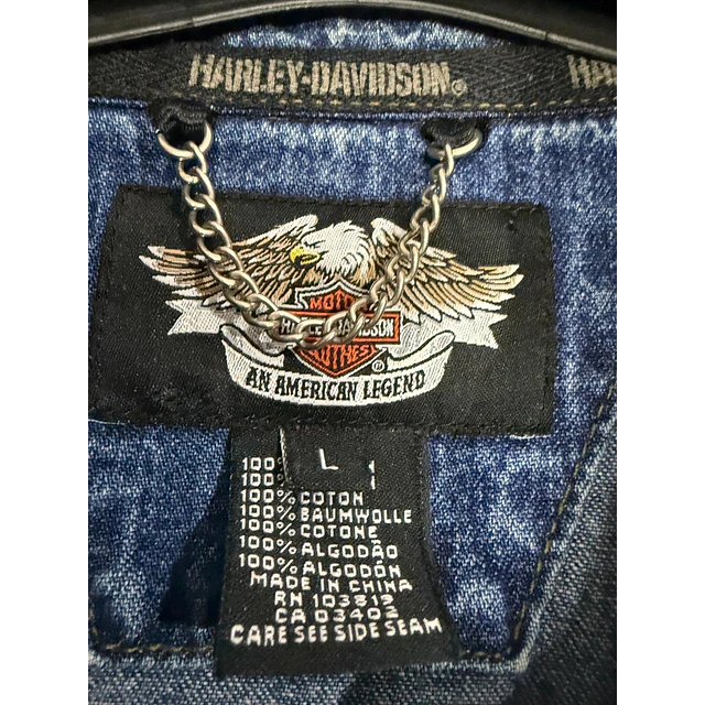 Chaqueta Denin Jeans hombre Harley Davidson, Talla L 2002 3
