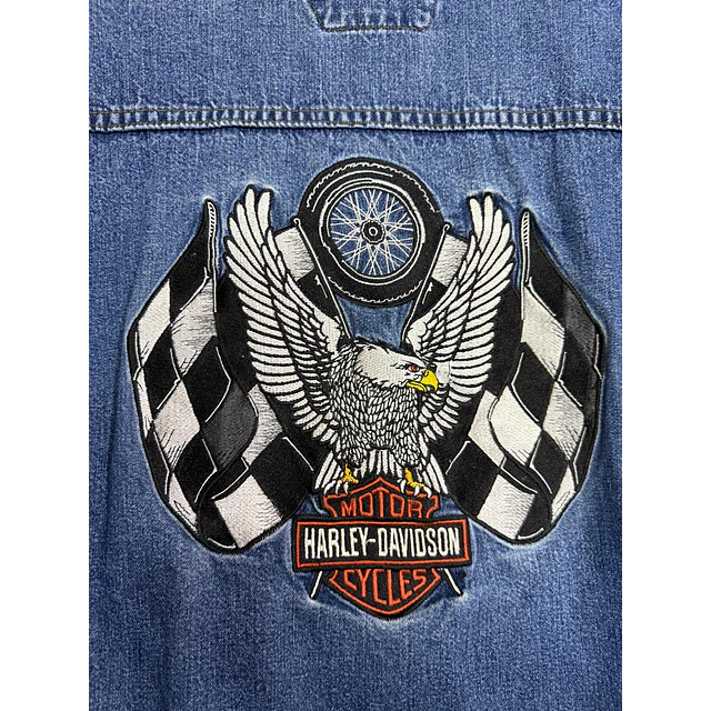 Chaqueta Denin Jeans hombre Harley Davidson, Talla L 2002 8