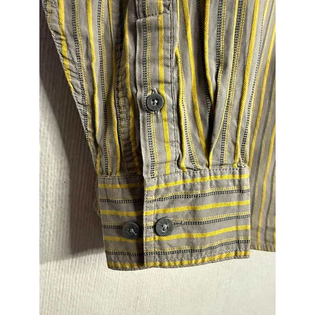 Camisa manga larga marca Harley Davidson, color amarilla a rayas Talla L 2006 6