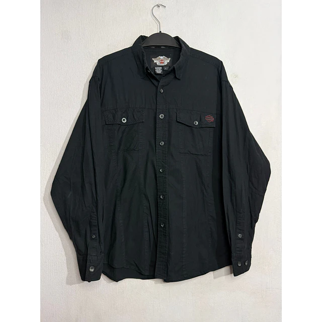 Camisa manga larga marca Harley Davidson, color negro, Talla L 2007 1