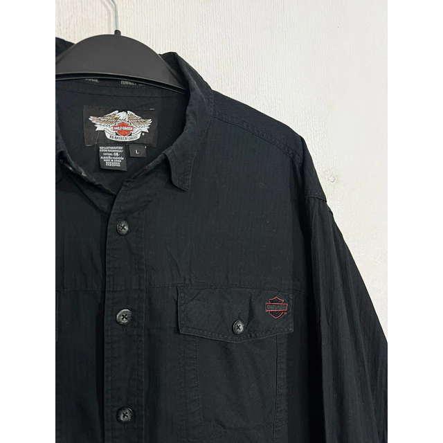 Camisa manga larga marca Harley Davidson, color negro, Talla L 2007 6