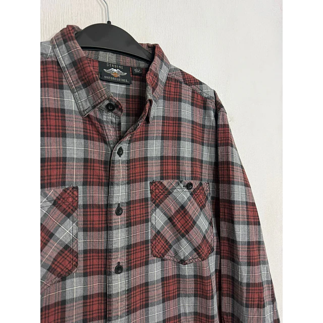 Camisa manga larga marca Harley Davidson, color rojo a cuadros, Talla L 2008 5
