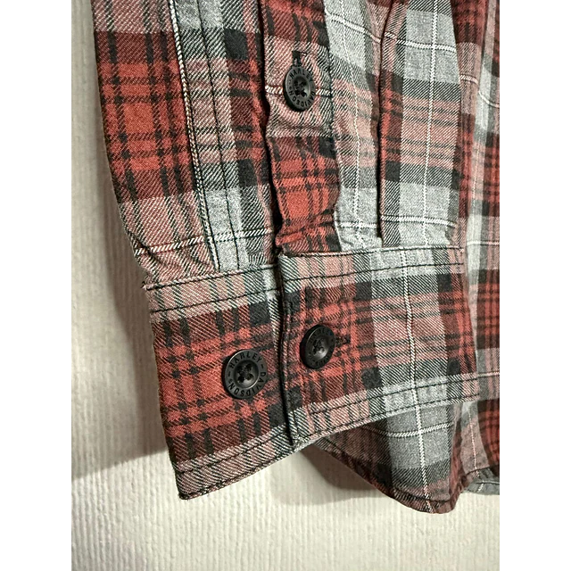 Camisa manga larga marca Harley Davidson, color rojo a cuadros, Talla L 2008 6