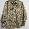 Camisa manga larga marca Harley Davidson, color crema con monogra motos, Talla L 2009 1