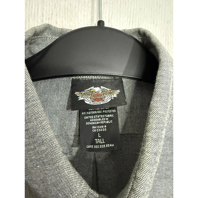Camisa manga larga marca Harley Davidson, color a gris, Talla L 2010 3