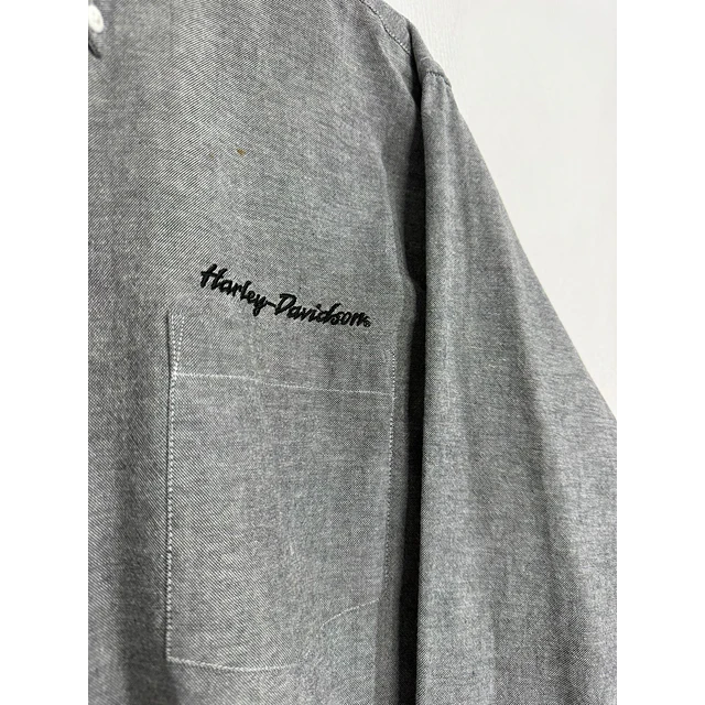 Camisa manga larga marca Harley Davidson, color a gris, Talla L 2010 4