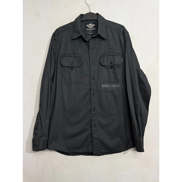 Camisa manga larga marca Harley Davidson, color negro, Talla L 2011 1