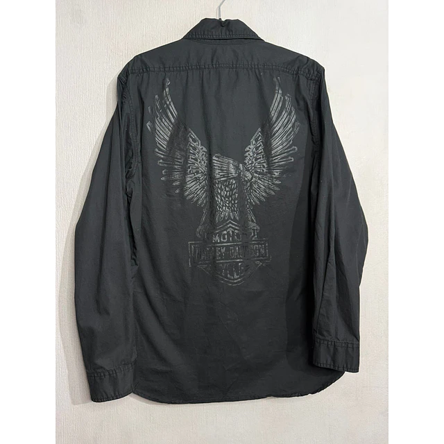 Camisa manga larga marca Harley Davidson, color negro, Talla L 2011 2