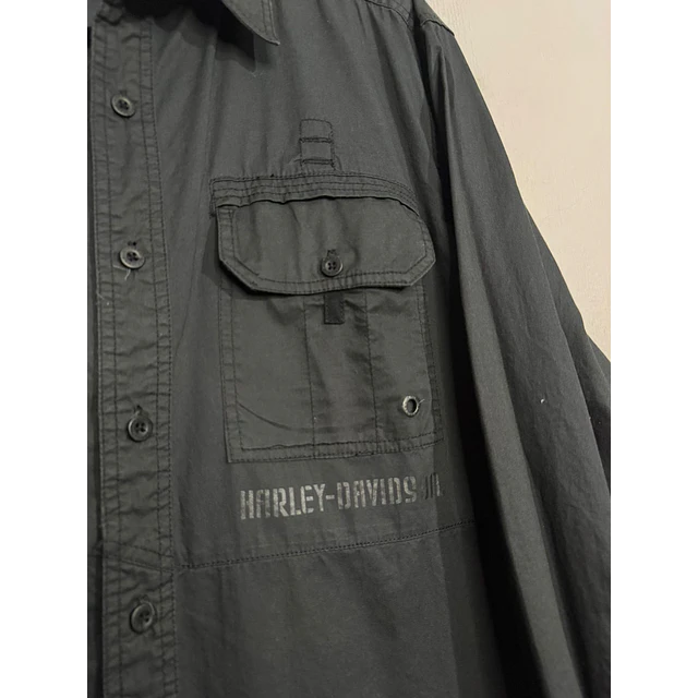 Camisa manga larga marca Harley Davidson, color negro, Talla L 2011 4
