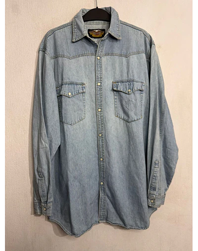Camisa manga larga, marca Harley Davidson, Denin Jeans, Talla L 2012