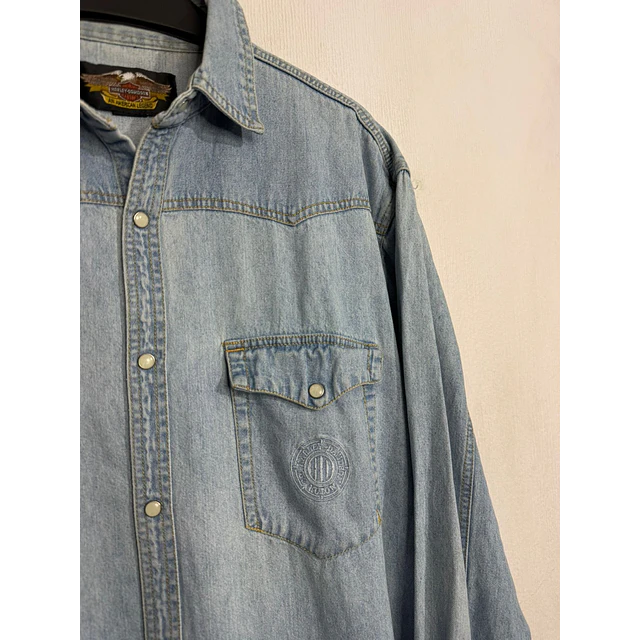 Camisa manga larga, marca Harley Davidson, Denin Jeans, Talla L 2012 3