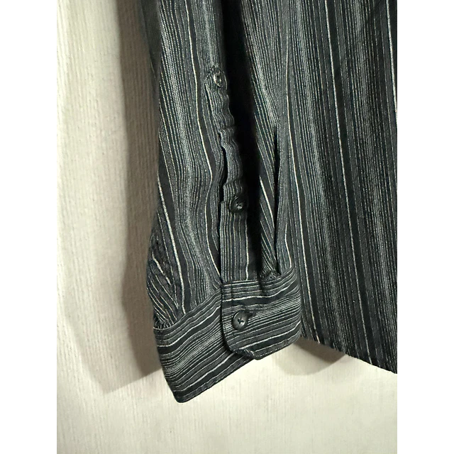 Camisa manga larga, marca Harley Davidson, color negro a rayas, Talla L 2013 5