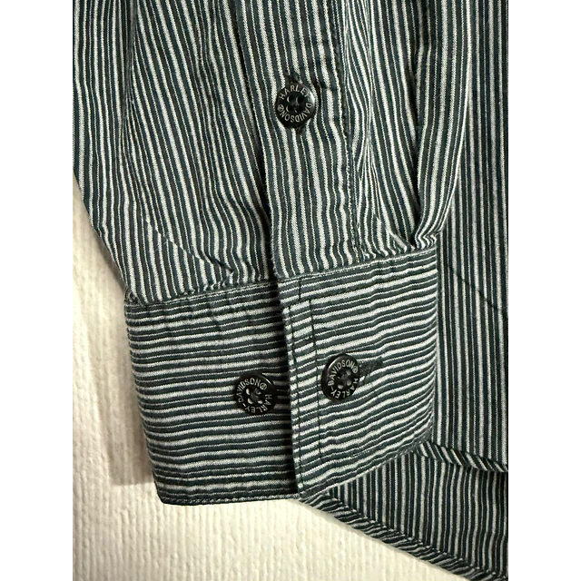 Camisa manga larga marca Harley Davidson, color gris a rayas, Talla L 2016 5