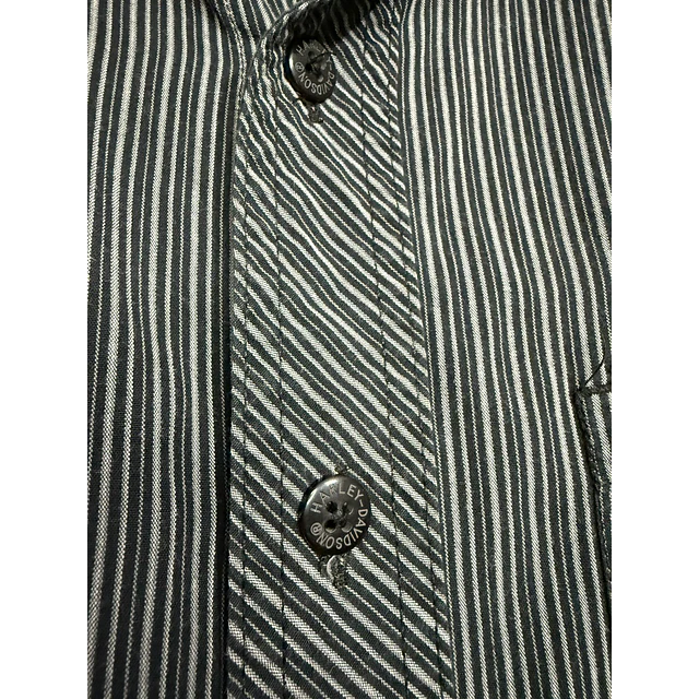 Camisa manga larga marca Harley Davidson, color gris a rayas, Talla L 2016 6