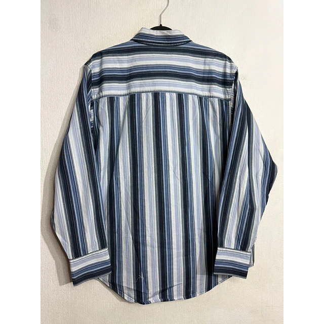 Camisa manga larga marca Harley Davidson, color azul a rayas, Talla M 2019 2
