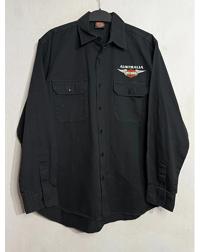 Camisa manga larga marca Harley Davidson, color negro, Talla M 2020
