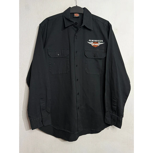 Camisa manga larga marca Harley Davidson, color negro, Talla M 2020 1