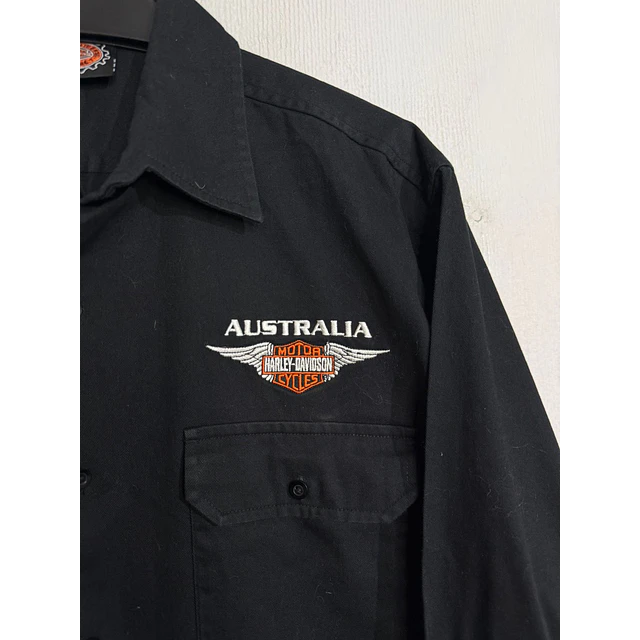 Camisa manga larga marca Harley Davidson, color negro, Talla M 2020 4