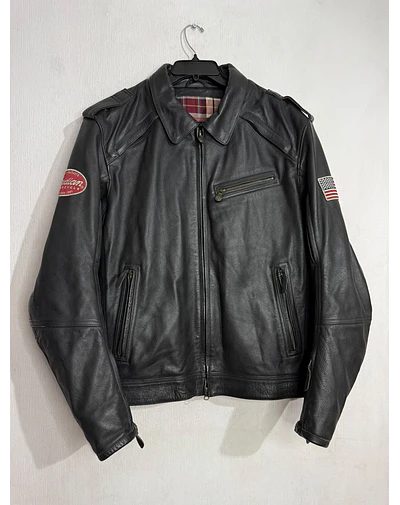 Chaqueta cuero marca Indian Mortorcycle hombre talla XL 2026