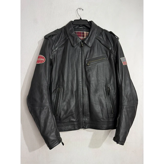 Chaqueta cuero marca Indian Mortorcycle hombre talla XL 2026 1