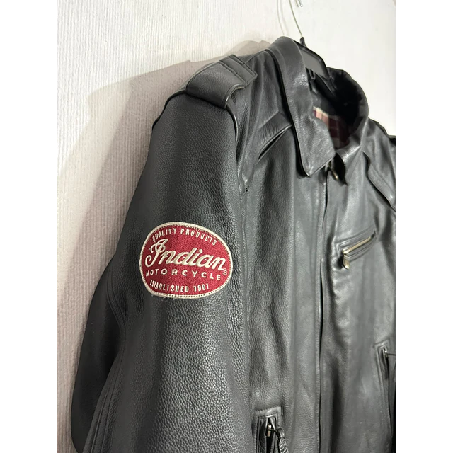 Chaqueta cuero marca Indian Mortorcycle hombre talla XL 2026 4